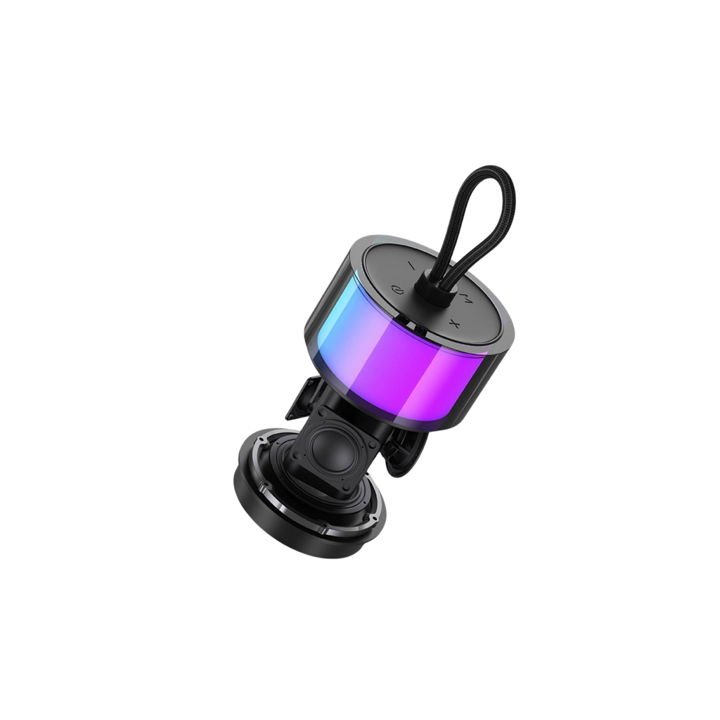 Parlante Bluetooth YIN Series Color Negro Con RGB Y Cordón